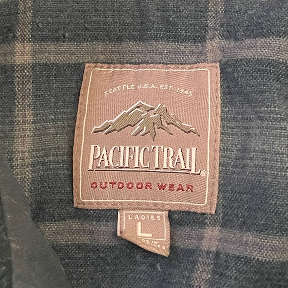 Green Pacific Trail Women's Jacket L Outdoor Wear Fleece Lined Cold Weather - Picture 3 of 7
